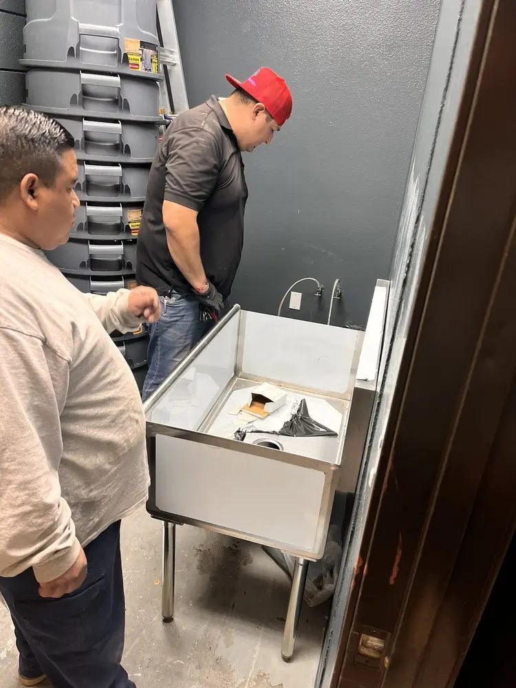Commercial plumbing and sink installation in Park